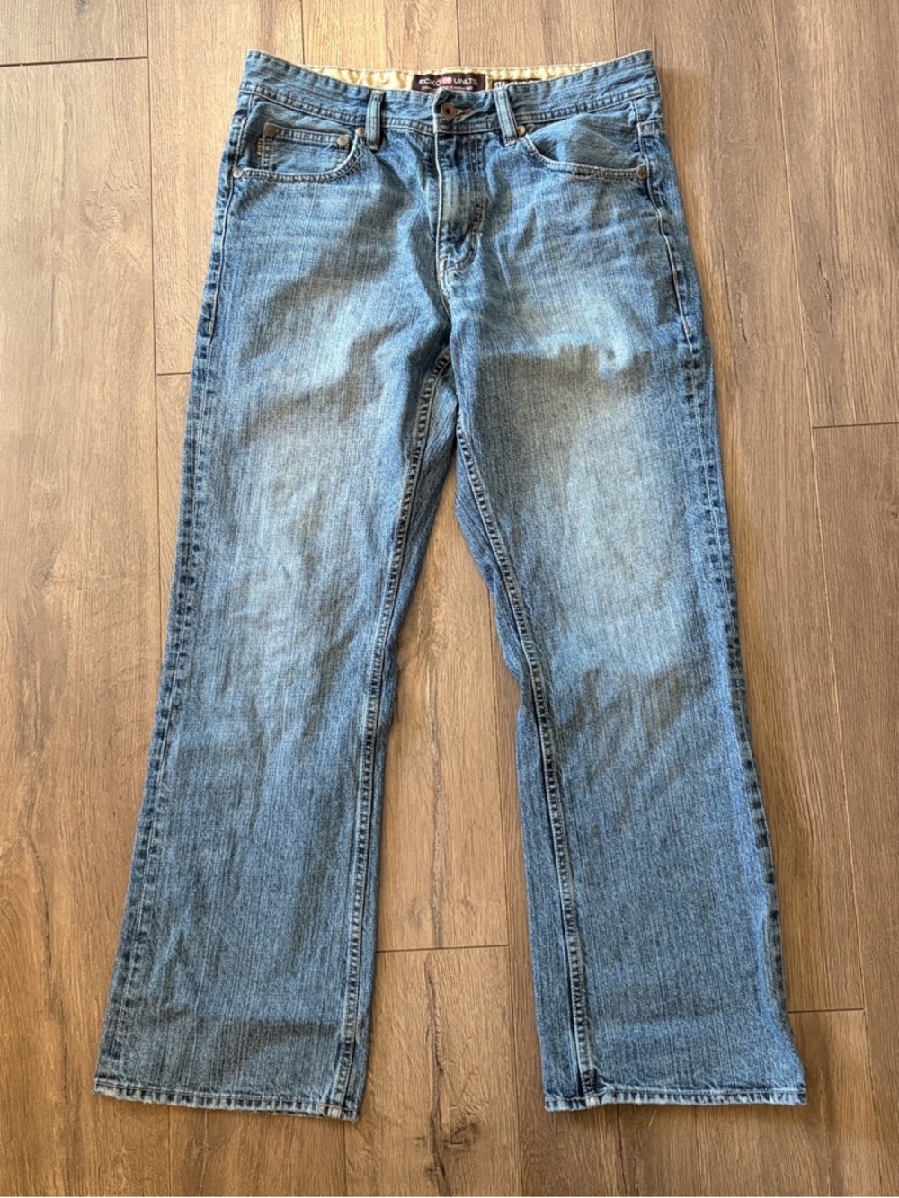 Ecko Unltd Vintage Straight-Leg Blue Faded Y2K Baggy Jeans